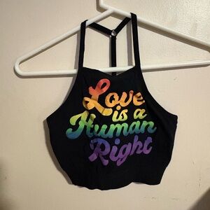 Black Rainbow Graphic Tank Top